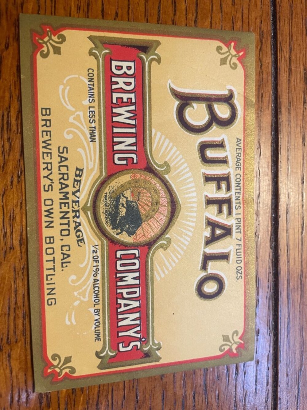 Buffalo Brewing Company Vintage Label